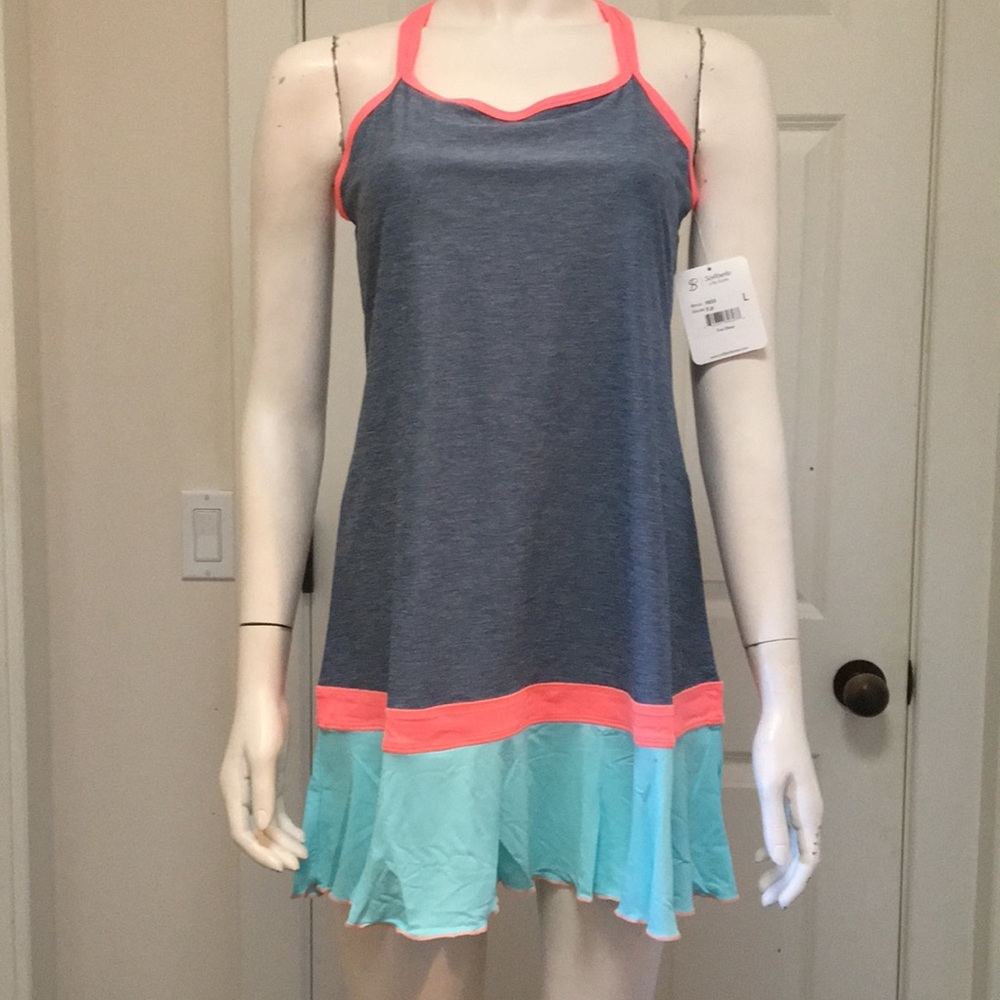 Stylish Gray and Pink‎ Mini Dress